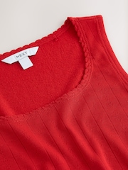 Rød - Cosy Pointelle Thermal Vest - Bilde 7 av 7