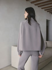Taupe Zip Neck Scuba Thermal Overhead - Image 3 of 9