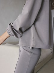 Taupe Zip Neck Scuba Thermal Overhead - Image 6 of 9