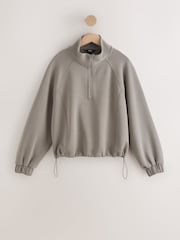 Taupe Zip Neck Scuba Thermal Overhead - Image 7 of 9