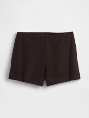 Gap Brown 4inch Mid Rise Linen-Blend Shorts - Image 1 of 1