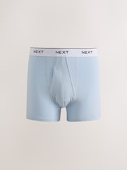 Blue/White 5 Pack A Front Cotton Rich Boxers - Image 2 of 9