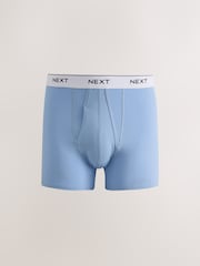 Blue/White 5 Pack A Front Cotton Rich Boxers - Image 3 of 9