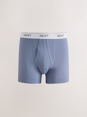 Blue/White 5 Pack A Front Cotton Rich Boxers - Image 5 of 9
