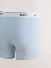 Blue/White 5 Pack A Front Cotton Rich Boxers - Image 7 of 9