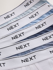 Blue/White 5 Pack A Front Cotton Rich Boxers - Image 8 of 9