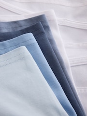 Blue/White 5 Pack A Front Cotton Rich Boxers - Image 9 of 9