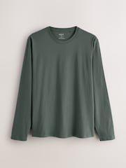 Green Slim Fit Long Sleeve Layering T-Shirts 5 Pack - Image 2 of 8