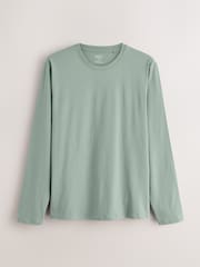 Green Slim Fit Long Sleeve Layering T-Shirts 5 Pack - Image 3 of 8