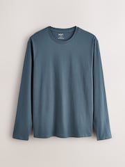 Green Slim Fit Long Sleeve Layering T-Shirts 5 Pack - Image 6 of 8