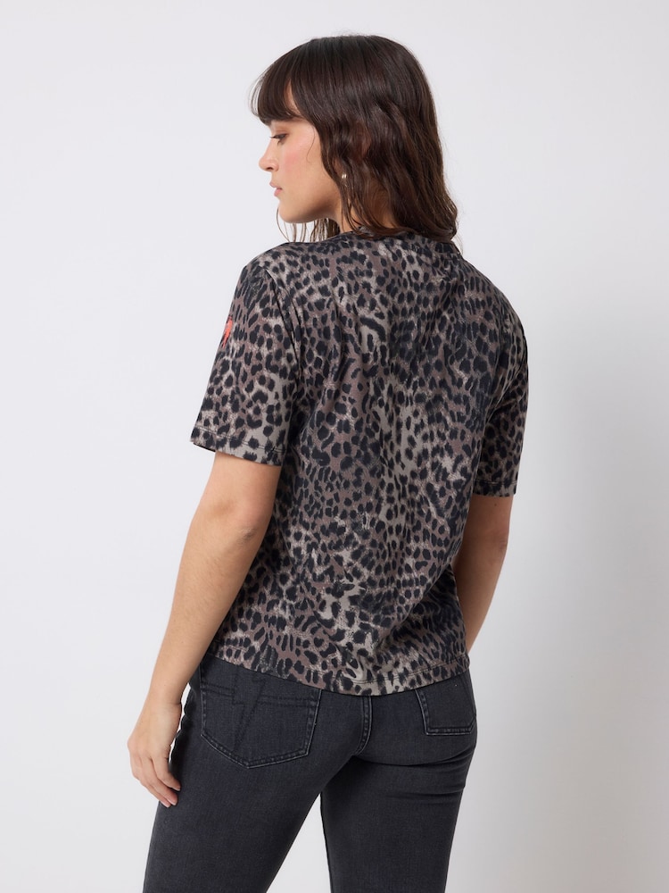 SCAMP & DUDE Green Cheetah T-Shirt - Image 2 of 4