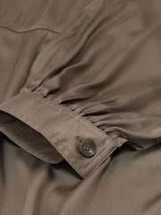 Reiss Taupe Neutral Neave Satin Balloon-Leg Trousers - Image 8 of 8