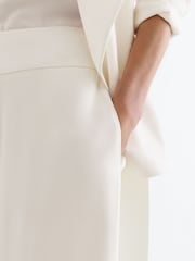 Reiss White Clover Petite Wide-Leg Suit Trousers - Image 4 of 7