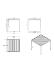 CELTIC LEISURE Anthracite Grey Saturn Aluminium Frame & accessories Pergola - Image 3 of 6