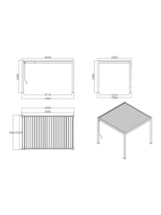 CELTIC LEISURE Anthracite Grey Saturn Aluminium Frame & accessories Pergola - Image 3 of 4