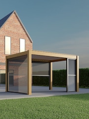 CELTIC LEISURE Wood Effect Natural Saturn Aluminium Frame, accessories & assembly service Pergola - Image 2 of 5