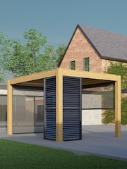 CELTIC LEISURE Wood Effect Natural Saturn Aluminium Frame, accessories & assembly service Pergola - Image 3 of 5