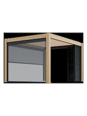 CELTIC LEISURE Wood Effect Natural Saturn Aluminium Frame, accessories & assembly service Pergola - Image 6 of 7