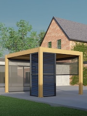 CELTIC LEISURE Wood Effect Natural Saturn Aluminium Frame & accessories Pergola - Image 4 of 7