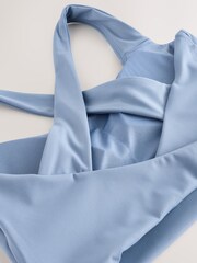 self. Blue Cross Back Square Neck Sports Bra - Image 7 of 7