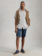 White Stuff Green Keswick SS Linen Shirt - Image 1 of 6