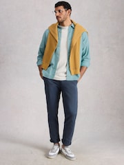 כחול  - White Stuff חולצה עם שרוול ארוך, דגם Ely - תמונה 3 מתוך 6