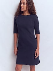 Boden Blue Neckband Ottoman Shift Dress - Image 1 of 5
