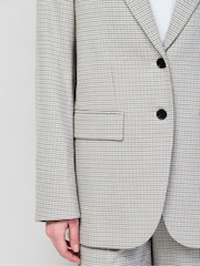 Ro&Zo Neutral Houndstooth Oversized Blazer - Εικόνα 4 του 7
