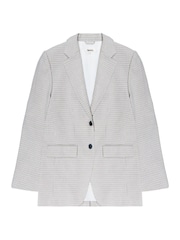Ro&Zo Neutral Houndstooth Oversized Blazer - Εικόνα 7 του 7