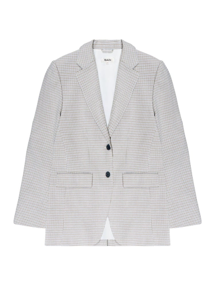 Ro&Zo Neutral Houndstooth Oversized Blazer - Εικόνα 7 του 7 Ro&Zo Neutral Houndstooth Oversized Blazer - Εικόνα 7 του 7