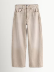 Paige Arellia 32" Full Length Barrel Leg Soft Sepia Jeans - Image 6 of 6