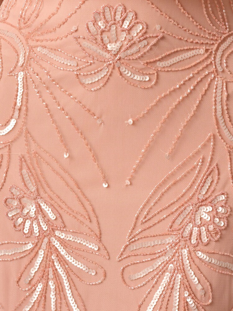 Adrianna Papell Pink Bead Blouson Long Dress - Image 6 of 6