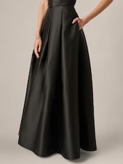 Adrianna Papell Black Colorblock Mikado Gown - Image 5 of 6