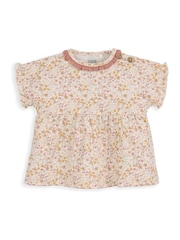 Mamas & Papas Pink Ditsy T-Shirt & Leggings Set - Image 3 of 4