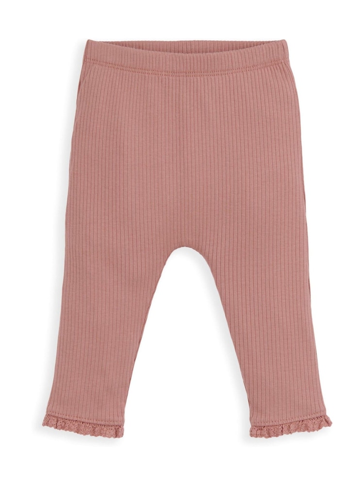 Mamas & Papas Pink Ditsy T-Shirt & Leggings Set - Image 4 of 4