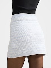 Forever New Blue Isla Check Knitted Skirt - Image 2 of 5