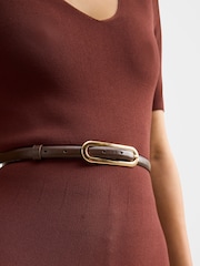 Forever New Brown Celia Short Sleeves Midi Dress - Image 3 of 4