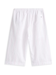 Tommy Hilfiger White Seersucker Drawstring Culottes - Image 2 of 2