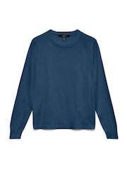 Vero Moda Blue Long Sleeve Crew Neck Jumper - Image 4 of 4