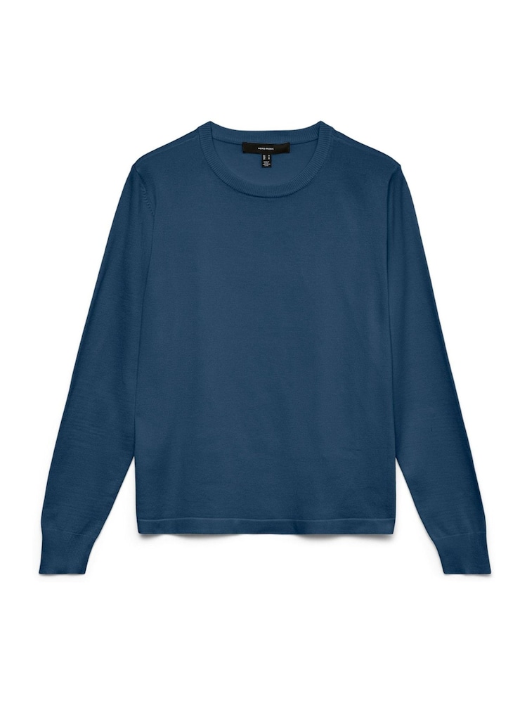 Vero Moda Blue Long Sleeve Crew Neck Jumper - Image 4 of 4