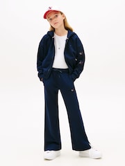 Tommy Hilfiger Blue Diamanté Star Flag Wide Leg Joggers - Image 2 of 5