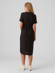 VERO MODA Black Maternity Short Sleeve Shirt Dress - Image 4 of 5
