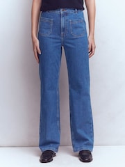 Boden Blue Straight Leg Pocket Jeans - Image 1 of 6