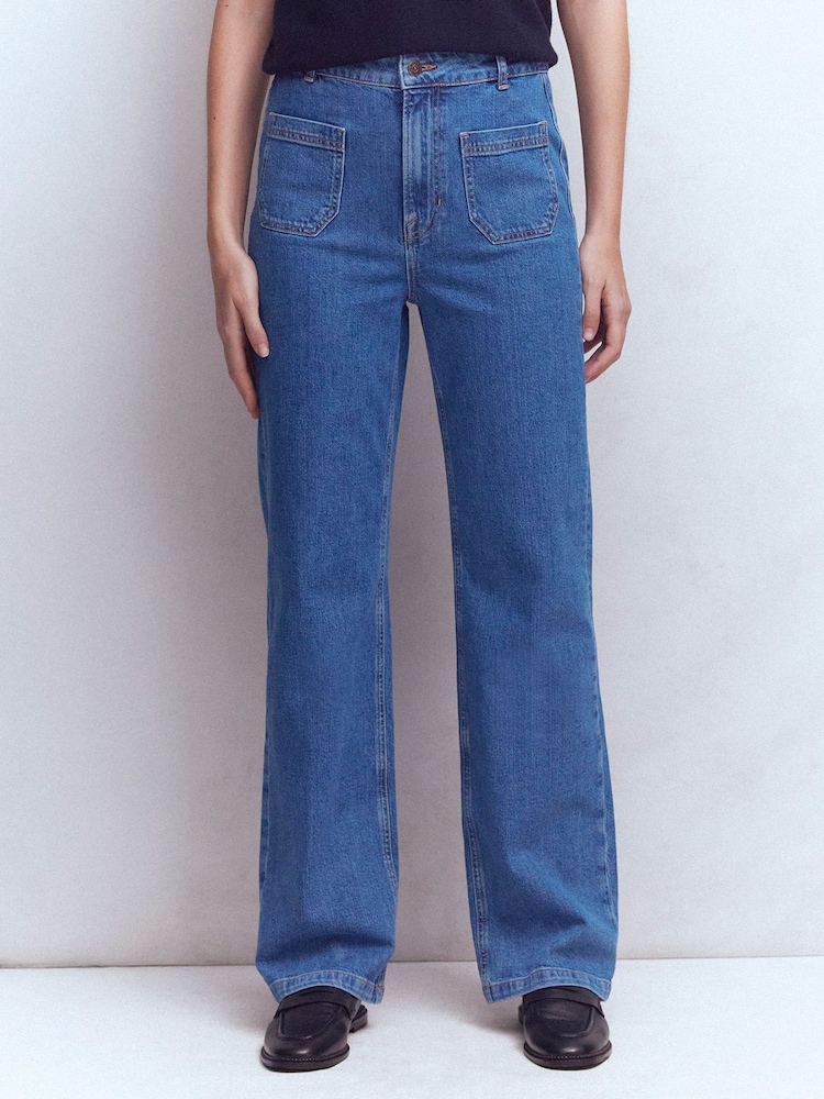 Boden Blue Straight Leg Pocket Jeans - Image 1 of 6