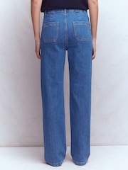 Boden Blue Straight Leg Pocket Jeans - Image 4 of 6