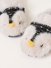 FatFace Novelty Black Penguin Mule Slipper - Image 1 of 3