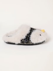 FatFace Novelty Black Penguin Mule Slipper - Image 2 of 3