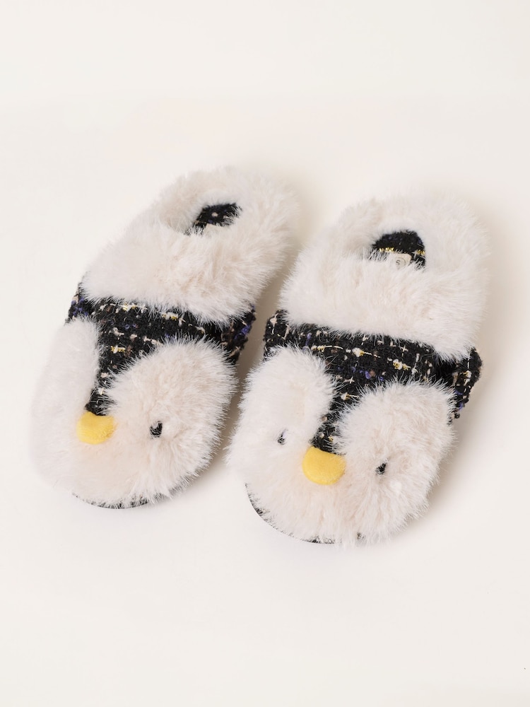 FatFace Novelty Black Penguin Mule Slipper - Image 3 of 3 FatFace Novelty Black Penguin Mule Slipper - Image 3 of 3