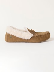 FatFace Mollie Tan Brown Suede Moccasin - Image 1 of 3