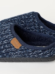 FatFace Navy Daniel Flexi Knitted Mule Slipper - Image 3 of 3